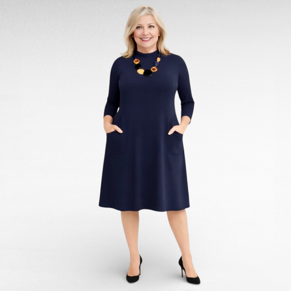 KL.896 - Lilla puuvillane taskutega kleit "Wool Overs" - Image 2