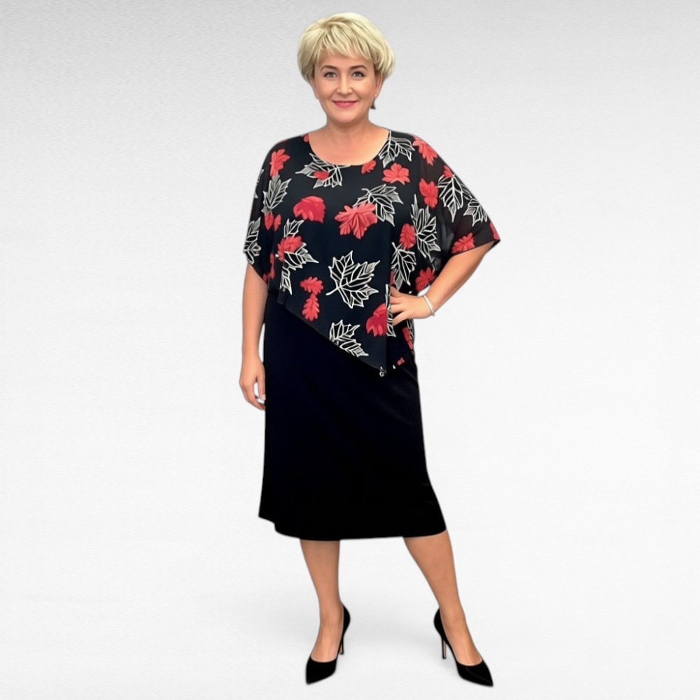 Must vahtralehemustriga õlasalliga pidulik kleit "Alissa" (KL.648) - Image 2