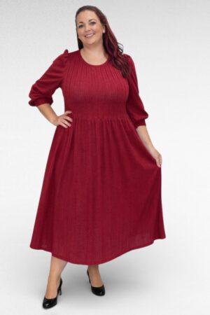 Veinipunane triibulise koemustriga kleit "Rosaly" (KL.215)