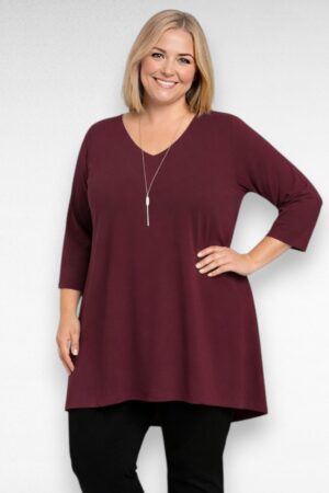 Sirge lõikega puuvillane V-kaelusega tuunika "Betti Fashion" (TU.602)