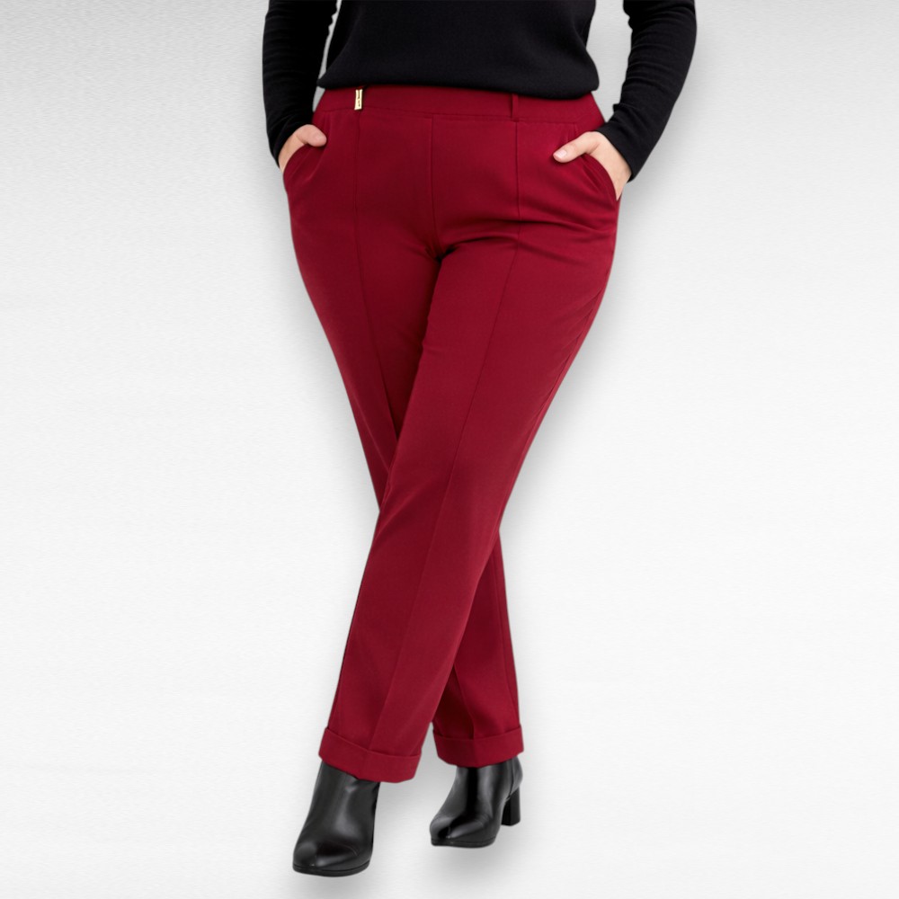 PY.116 - Soliidsed ja mugavad taskutega vabaajapüksid naistele - Image 2