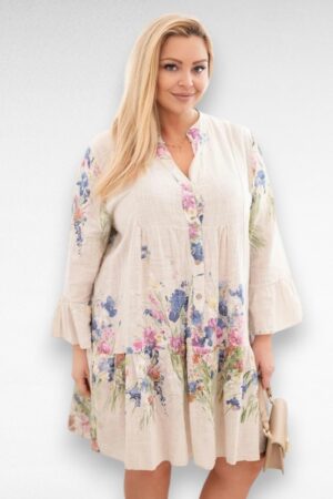 Lillemustriga satsiline suvekleit "Triiny" (KL.722)