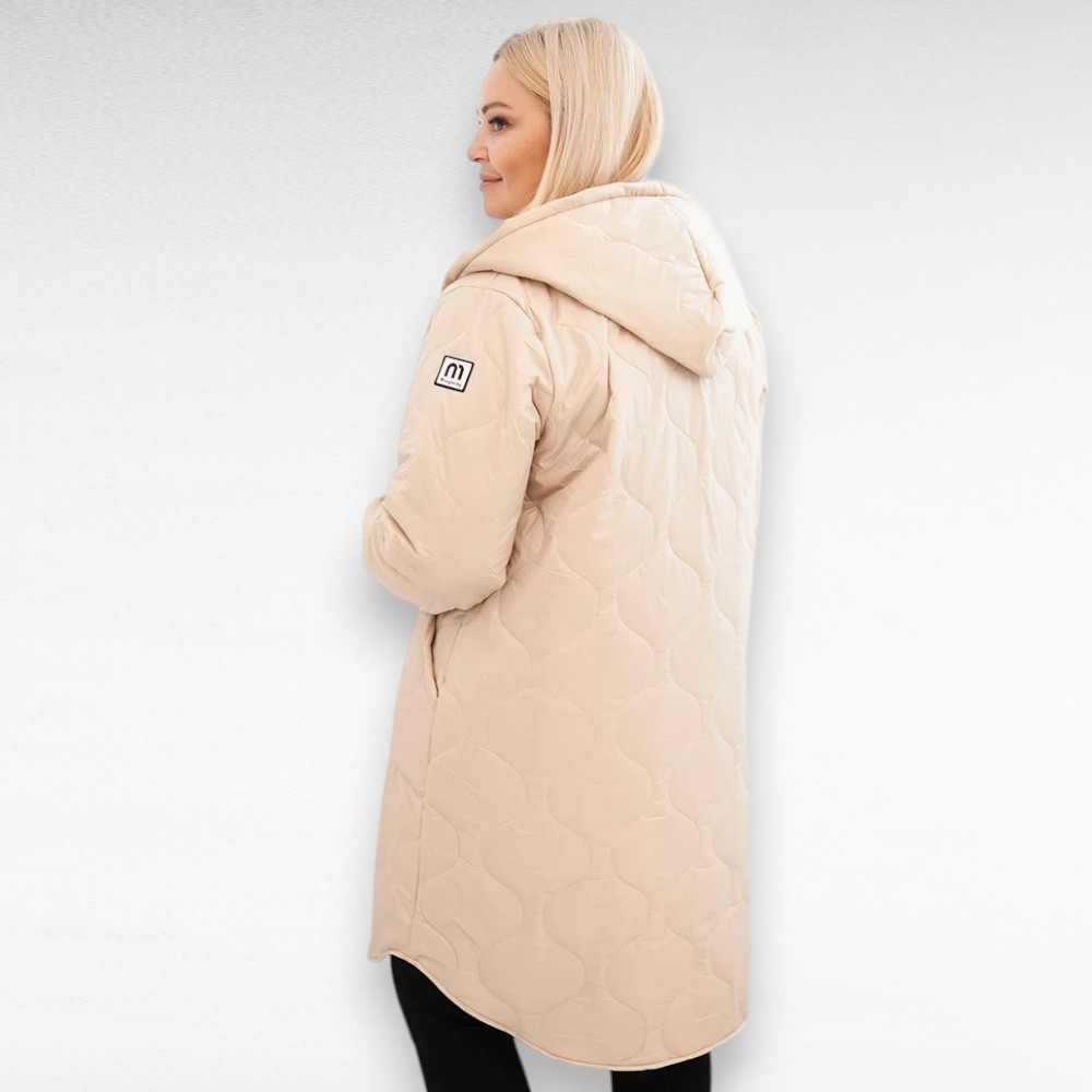 Pikem moodne kapuutsi ja taskutega naiste kevadjope (JO.078) - Image 5