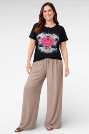 Stiilsed avarad viskooskangast naiste suvepüksid (PY.203)