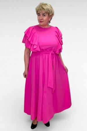 Kvaliteetne pidulik inglivarrukatega pikk kleit "Gloria" (KL.273)