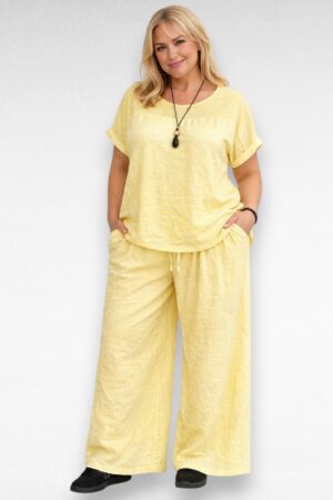 Suvine 2-osaline viskooskangast pükskostüüm (KO.022)