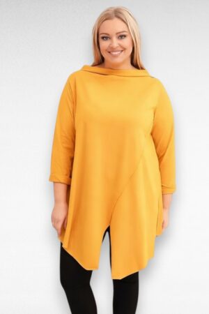 Naiselik asümmeetrilise lõikega pluss suurus tuunika (TU.199)