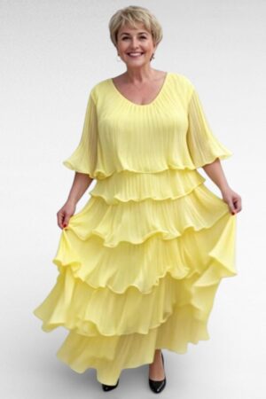 Luksuslik satsiline pikk plisseerkleit "Sireena" (KL.267)