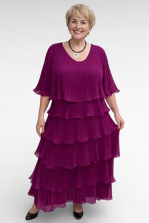 Luksuslik satsiline pikk plisseerkleit "Sireena" (KL.267)