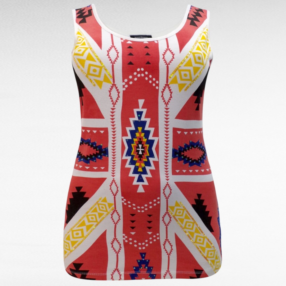 Sätendavate litritega geomeetrilise mustriga top (PL.273) - Image 2