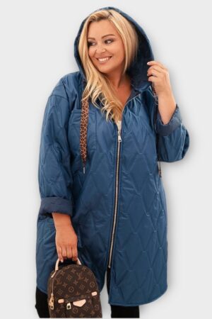 Moodne tepitud materjalist kapuutsiga k/s jope "Hope" (JO.040)