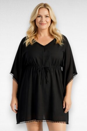 Must õhuline kaftantuunika/rannatuunika (PL.063)