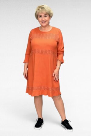 Pitsiline ja satsiline pluss suurus naiste suvekleit Inglismaalt (KL.096)