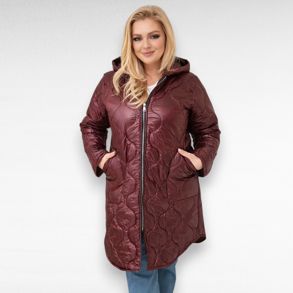 Pikem moodne kapuutsi ja taskutega naiste kevadjope (JO.078)