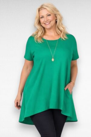 Puuvillane taskutega asümmeetriline tuunika "Mirtel" (TU.140)