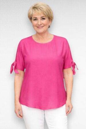 Erkroosa lipsukestega siidjas pluus "Bpc" (PL.349)