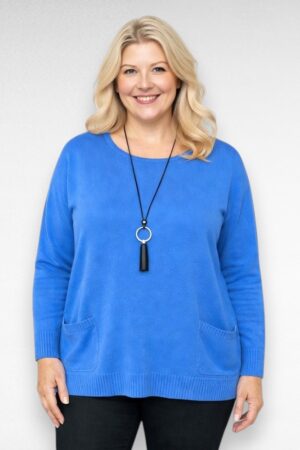 Pehme taskutega plus suurus sviiter "Yours" (KU.076)