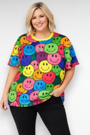 Värvikirev naerunägudega pluus (PL.126)