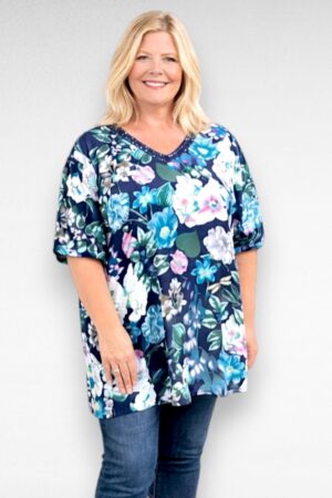 Suvine lillemustriga naiste pluus "Suertedeoro"  (PL.114)