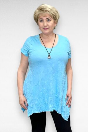 TU.165 - Türkiissinine reljeefse mustriga asümmeetriline tuunika "BPC"