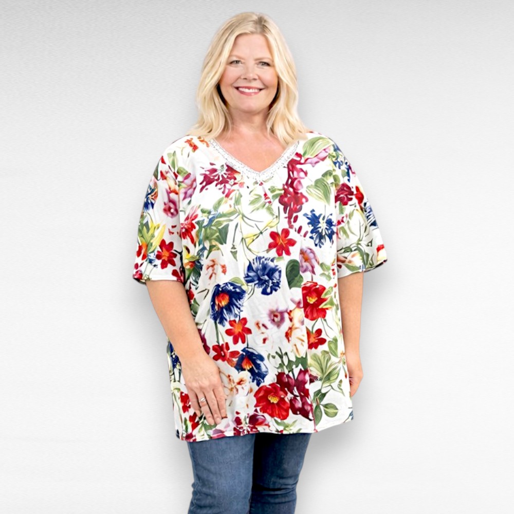 Suvine lillemustriga naiste pluus "Suertedeoro" (PL.114) - Image 2