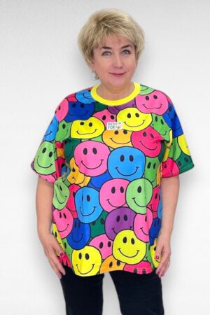 Värvikirev naerunägudega pluus (PL.126)