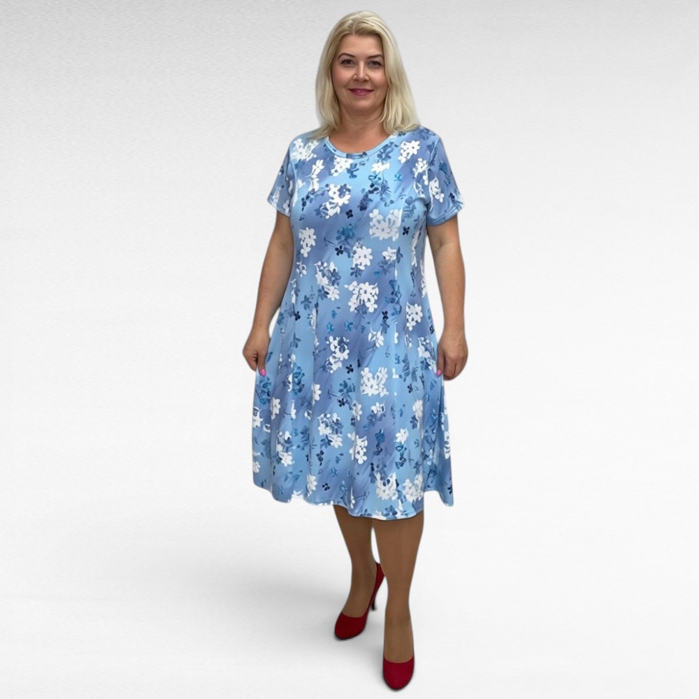 Kirju lillemustriga mugav pehme suvekleit "Maigra" (KL.992) - Image 2