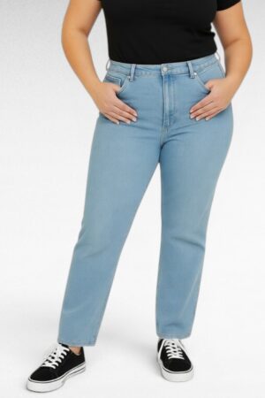 Sirge lõikega pluss suurus naiste teksased "BS Jeans" (PY.149)