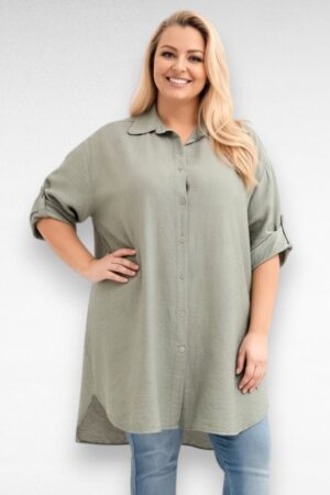 Viskooskangast eest nööpidega pikk pluus "Italy Moda" (PL.148)