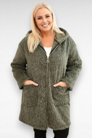 Karvane taskutega eest lukuga kevadjakk/kardigan (JO.040)