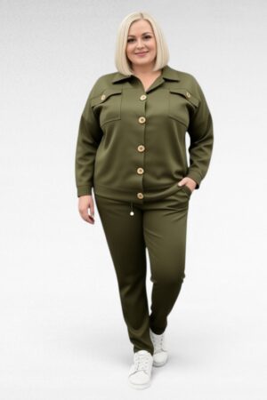 2-osaline pluss suurus naiste vabaajakomplekt (SP.101)