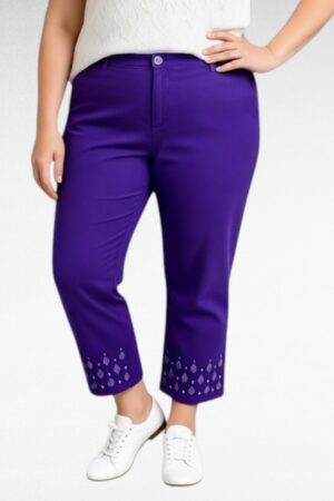 Lillad helmestega pluss suurus naiste suvepüksid "Evans" (PY.040)