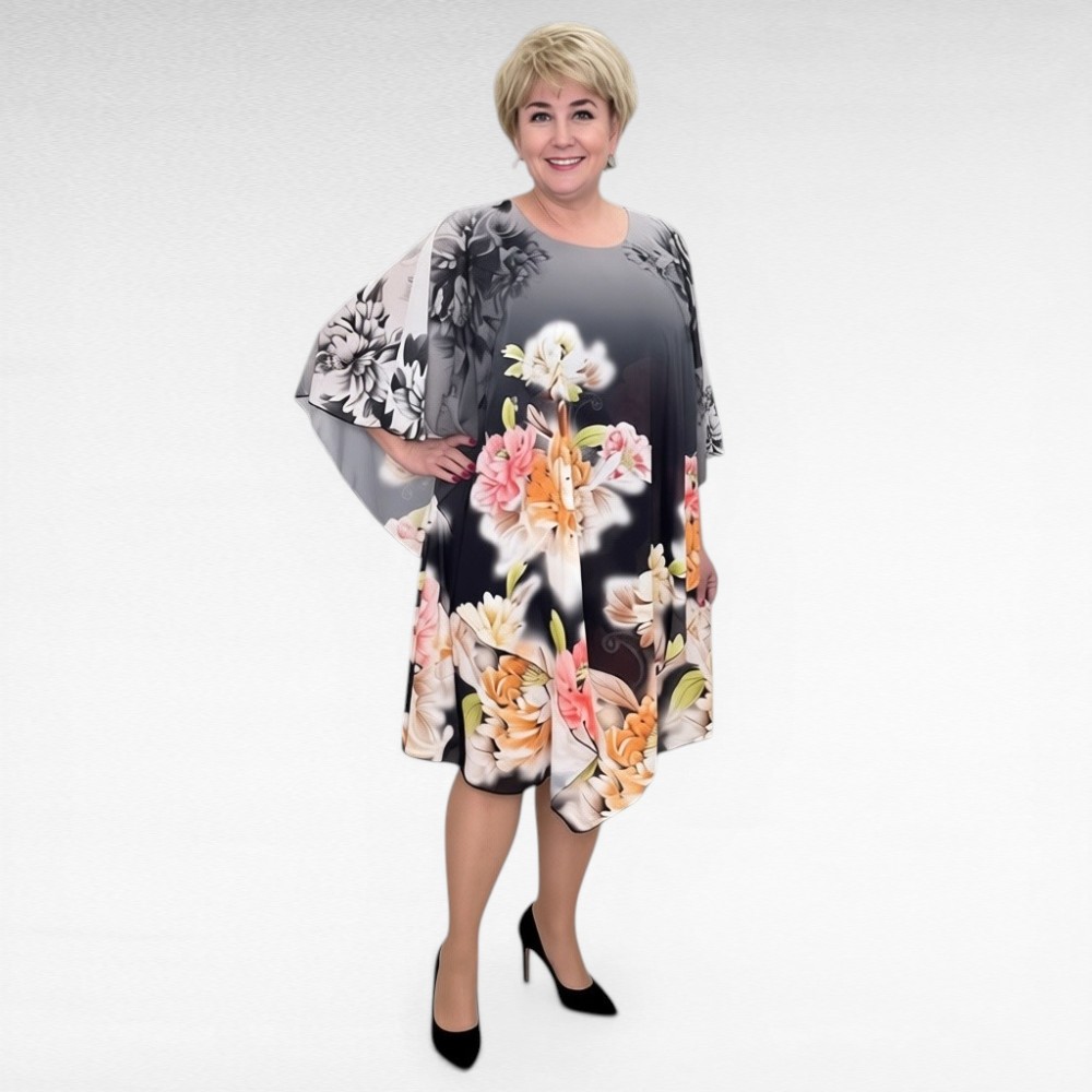 See kleit on loodud naisele, kes soovib tunda end samaaegselt elegantselt, mugavalt ja enesekindlalt. Kahekihiline disain annab sellele kaunilt langeva vormi, m