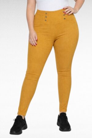 Stretchikad ookrikollased naiste retuuspüksid/vabaajapüksid (PY.036)