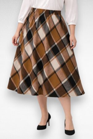 Pruuniruuduline pluss suurus soojem seelik  (SE.085)