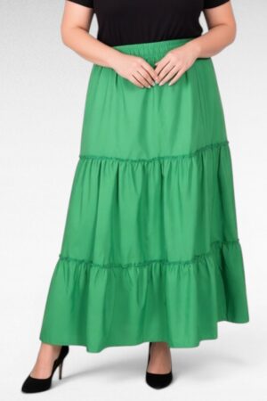 Satsiline suvine puuvillane pluss suurus maksiseelik (SE.010)