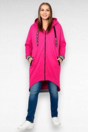 Pikk sooja voodriga kapuutsiga naiste jakk/dsessipluus (KA.101)