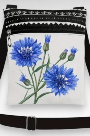 Õlakott rahvusliku rukkilillemustriga (KK.032)