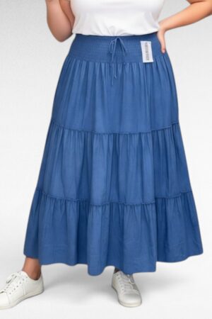 Teksalaadne satsiline pluss suurus suvine maksiseelik (SE.139)