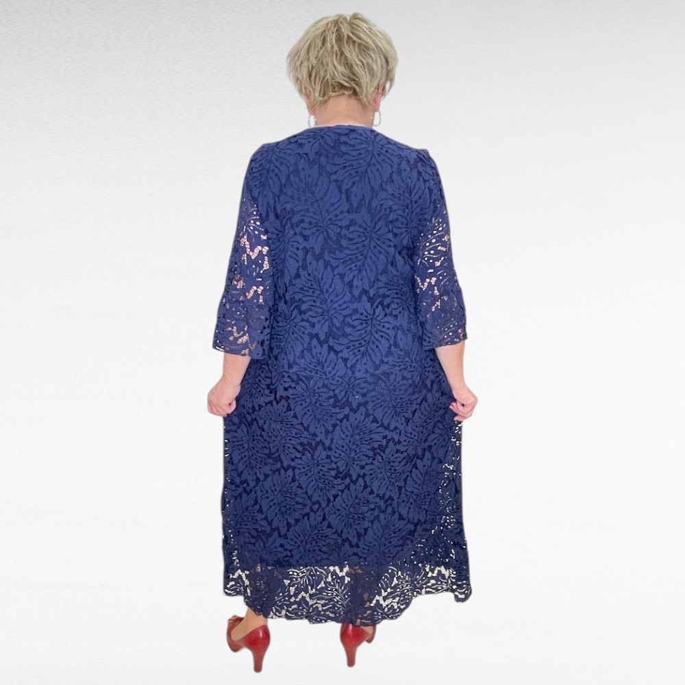 Pidulik tumesinine pikk pluss suurus naiste pitskleit ( KL.131) - Image 3