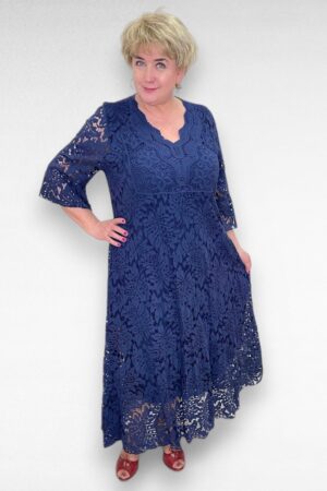 Pidulik tumesinine pikk pluss suurus naiste pitskleit ( KL.131)