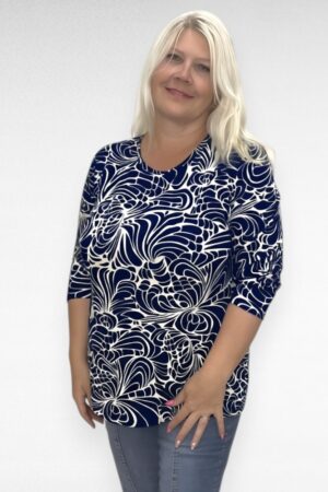 Kirju mustriga igapäevane pluus Pluus "CRN Collection" (PL.101)