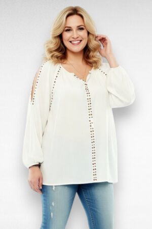 Valge pluss suurus suvepluus "Woman Within" (PL.275)