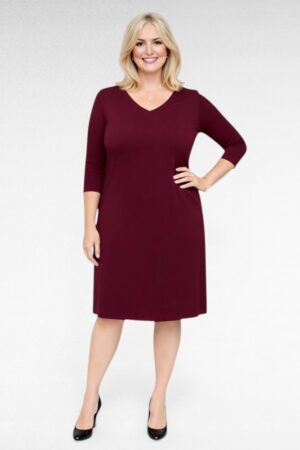 Kvaliteetne V-kaelusega igapäevane kleit "Kairit" (KL.144)