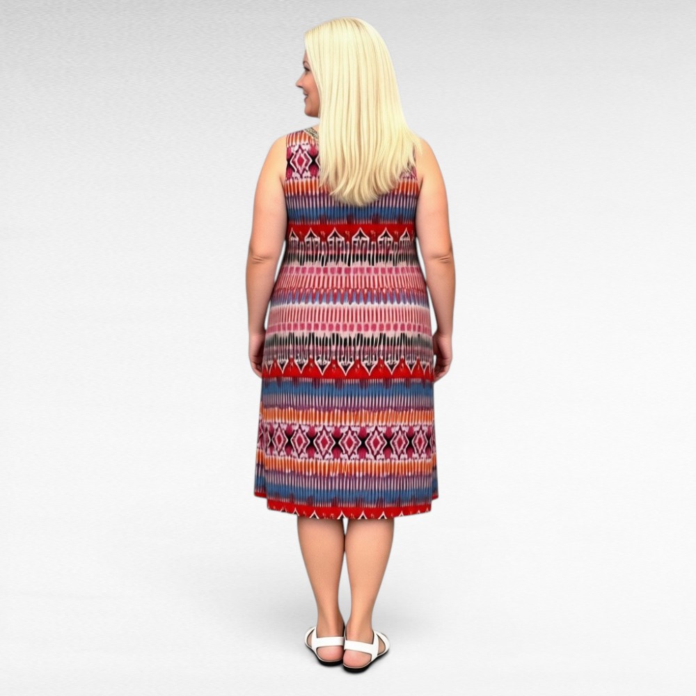 Punasekirju alt voodriga suvine kleit "Jennifer Lauren" (TU.004) - Pilt 3